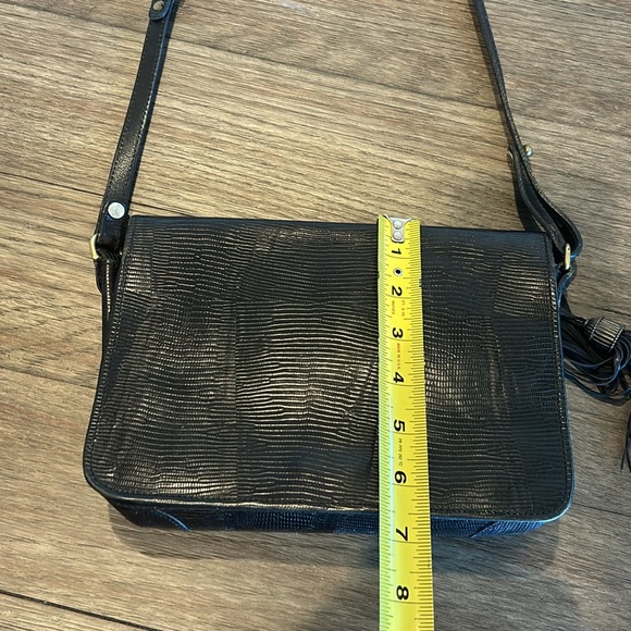 Brahmin all leather vintage crossbody bag in black - Picture 14 of 16